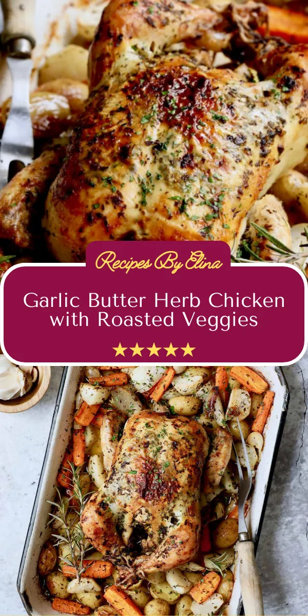 Garlic Butter Herb Chicken with Roasted Veggies