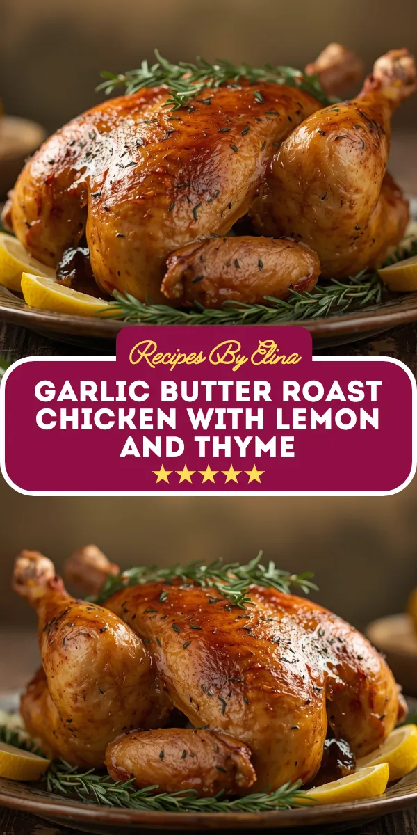 Garlic Butter Roast Chicken with Lemon and Thyme
