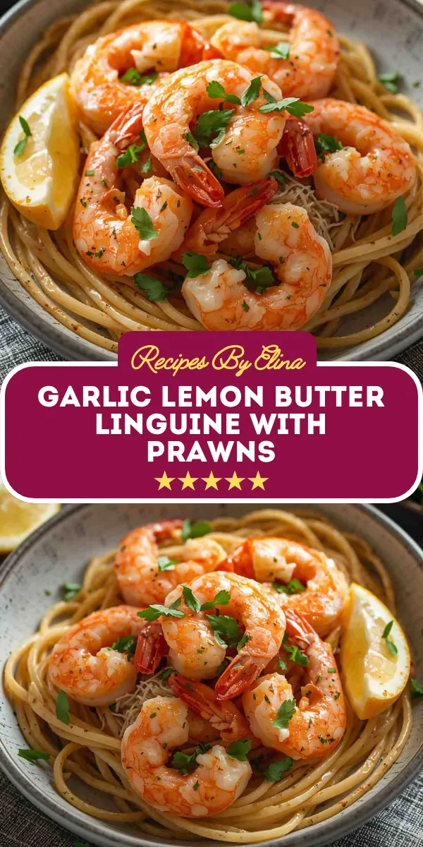Garlic Lemon Butter Linguine with Prawns