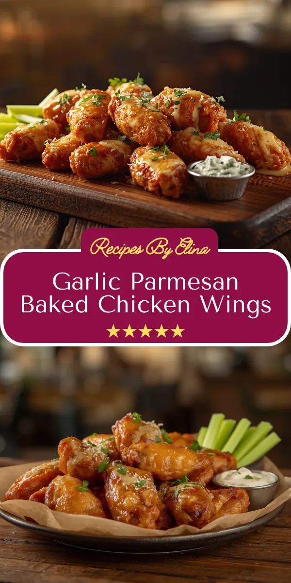 Garlic Parmesan Baked Chicken Wings