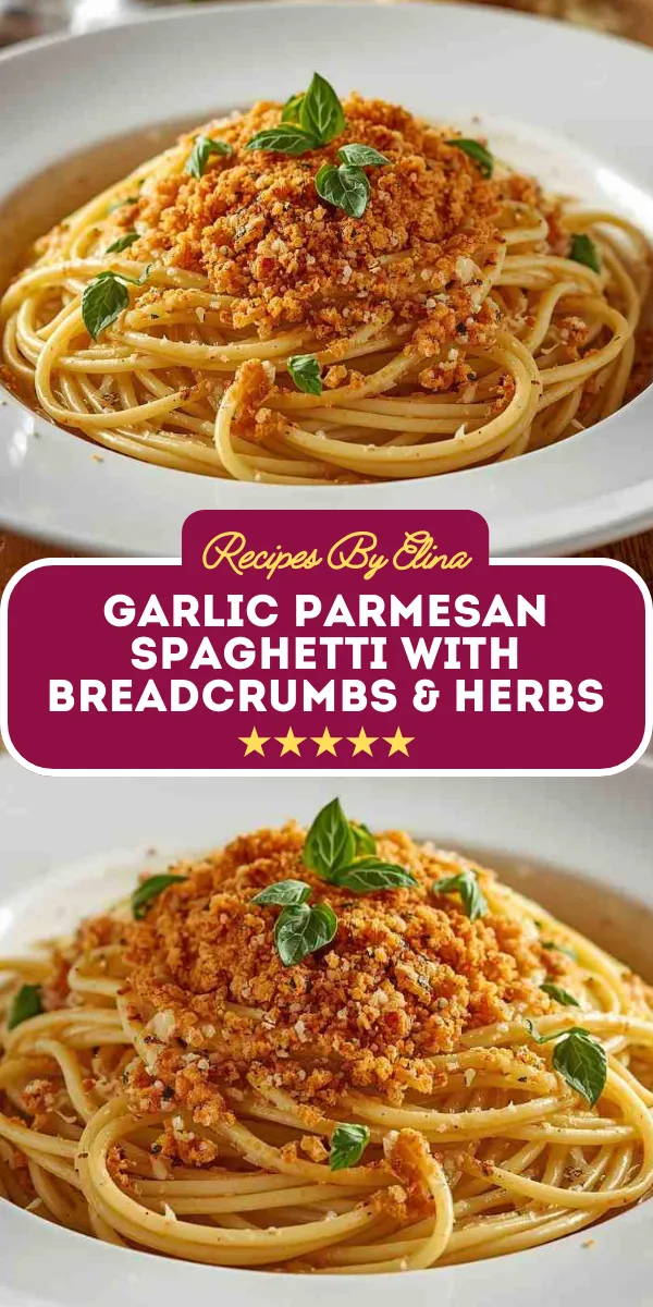 Garlic Parmesan Spaghetti with Breadcrumbs & Herbs