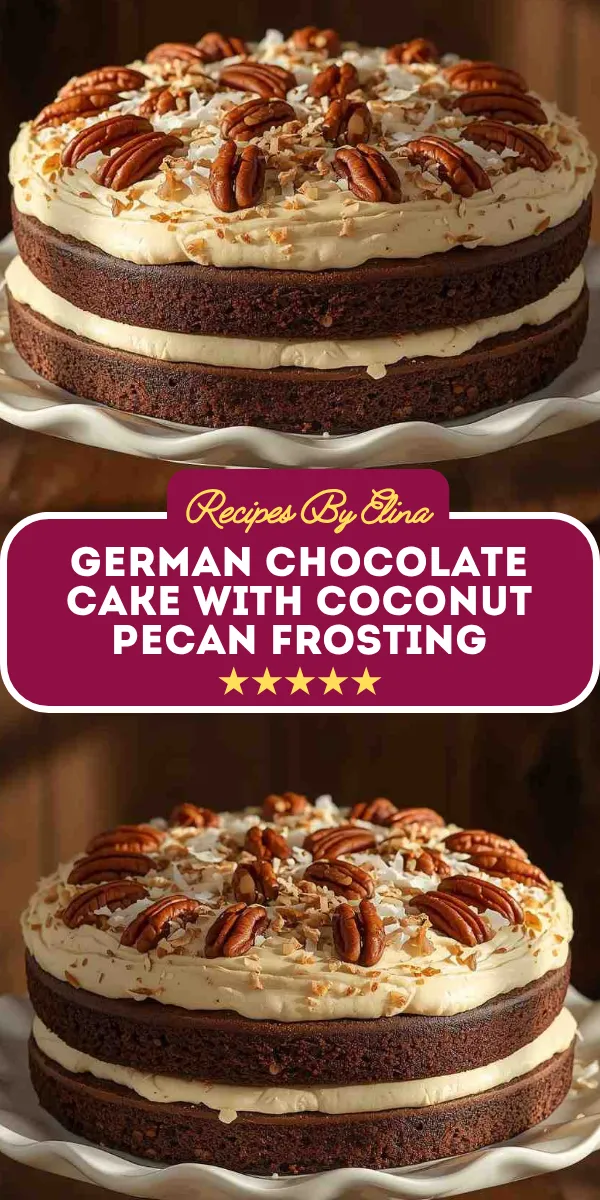 German Chocolate Cake with Coconut Pecan Frosting