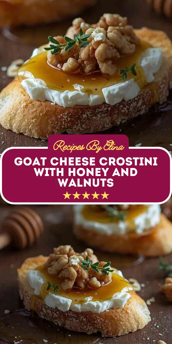 Goat Cheese Crostini with Honey and Walnuts