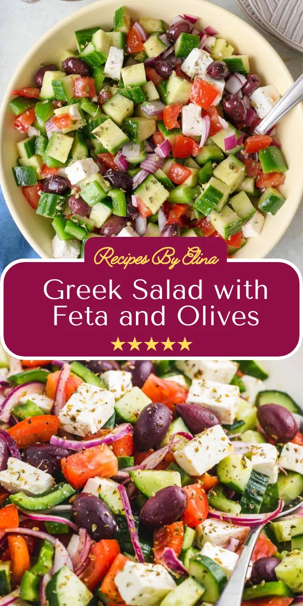 Greek Salad with Feta and Olives