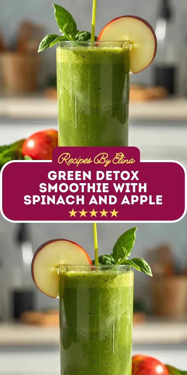 Green Detox Smoothie with Spinach and Apple