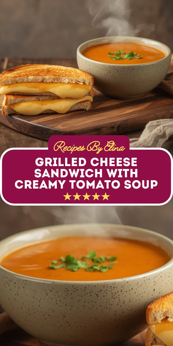 Grilled Cheese Sandwich with Creamy Tomato Soup