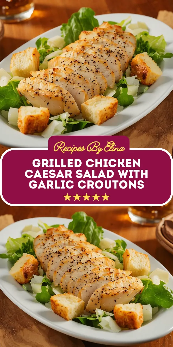 Grilled Chicken Caesar Salad with Garlic Croutons