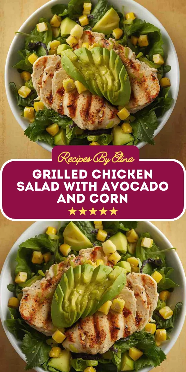 Grilled Chicken Salad with Avocado and Corn