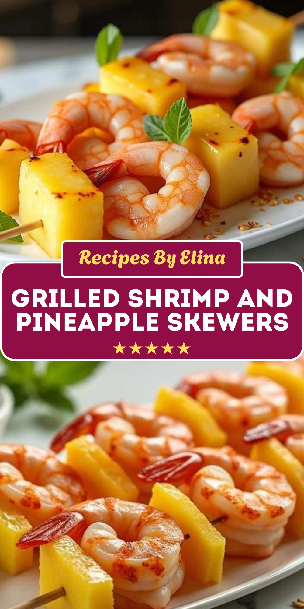 Grilled Shrimp and Pineapple Skewers