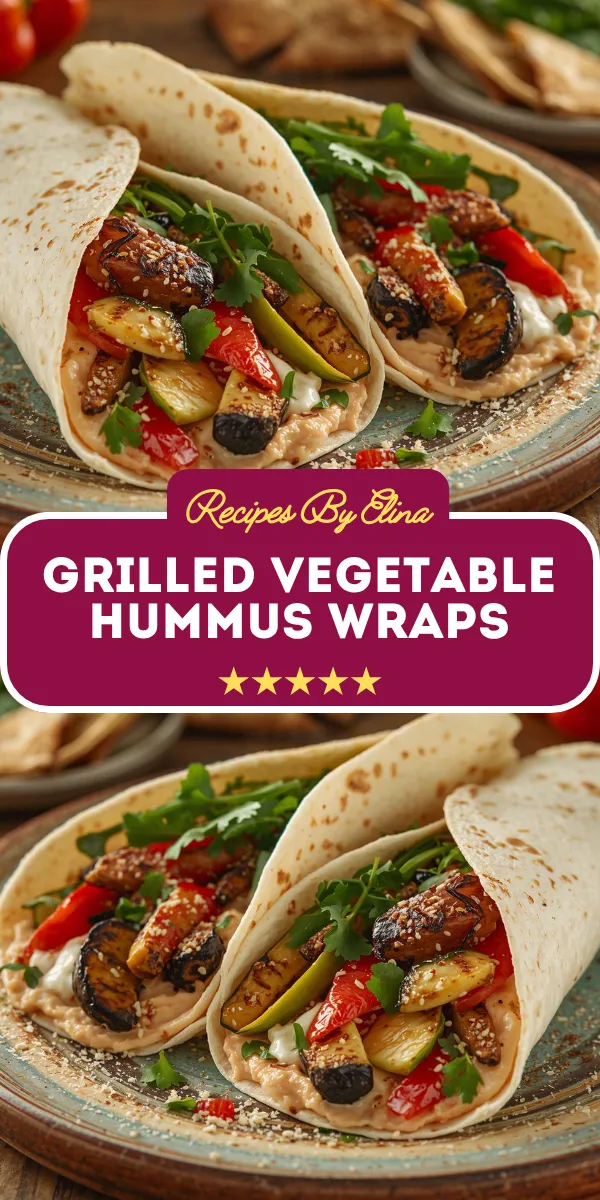 Grilled Vegetable Hummus Wraps