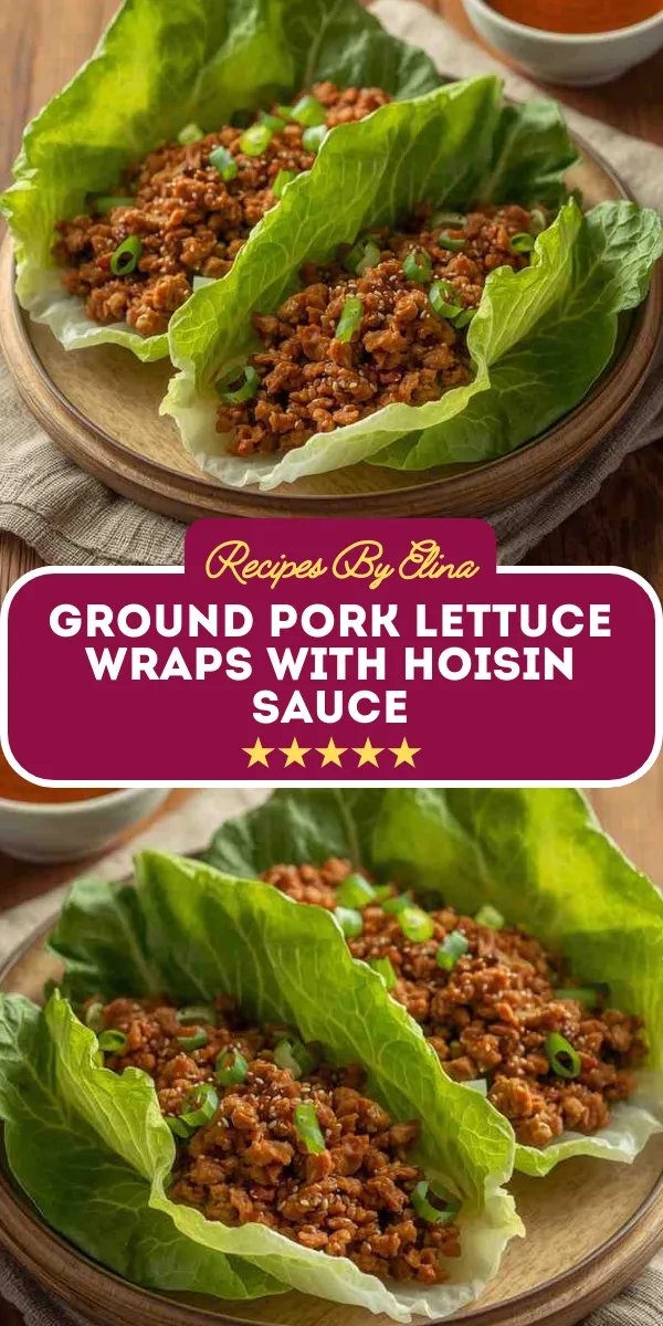 Ground Pork Lettuce Wraps with Hoisin Sauce