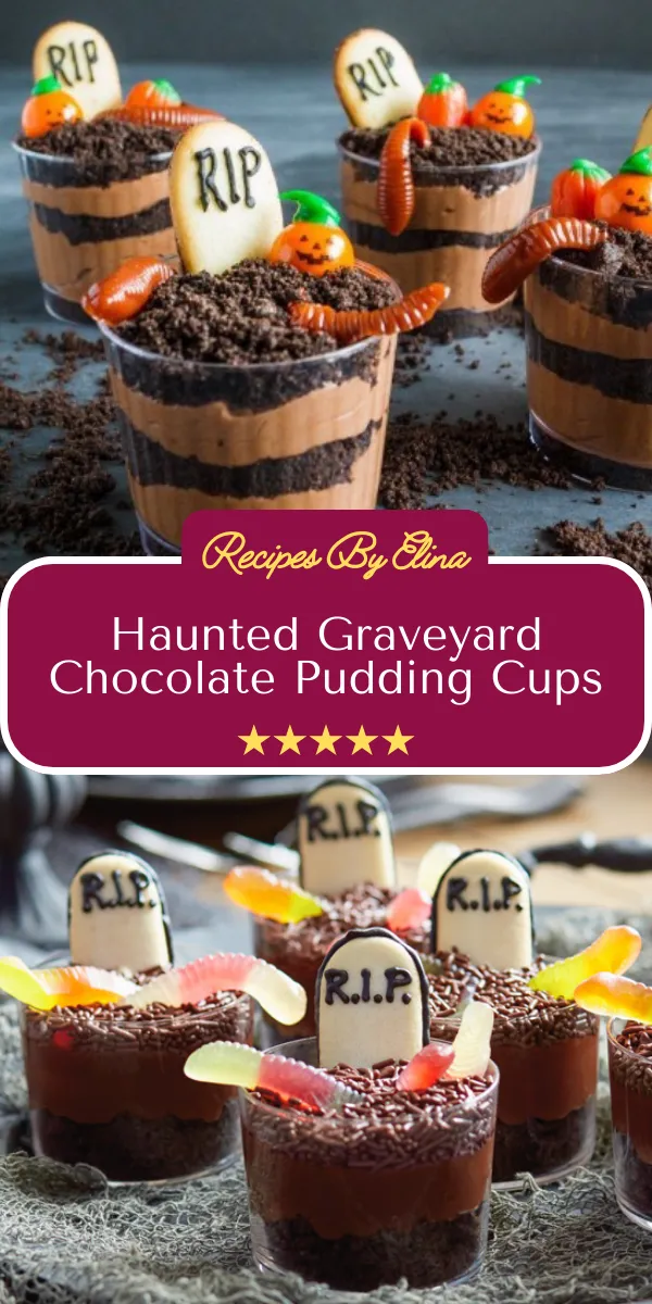 Haunted Graveyard Chocolate Pudding Cups