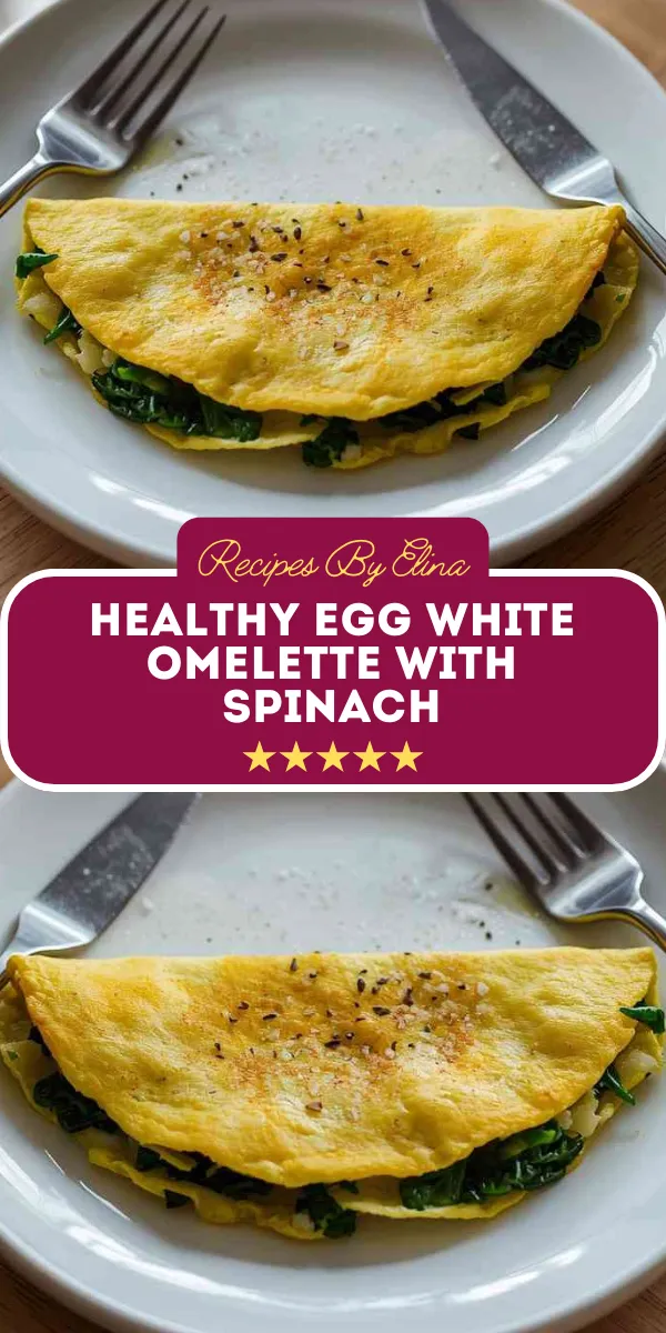 Healthy Egg White Omelette with Spinach
