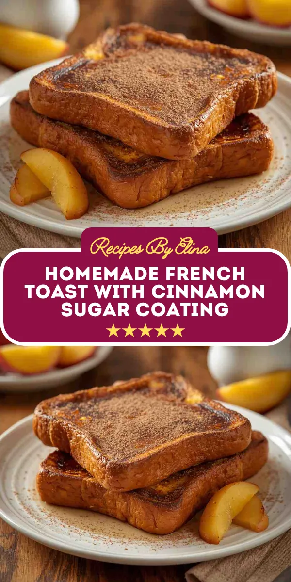Homemade French Toast with Cinnamon Sugar Coating