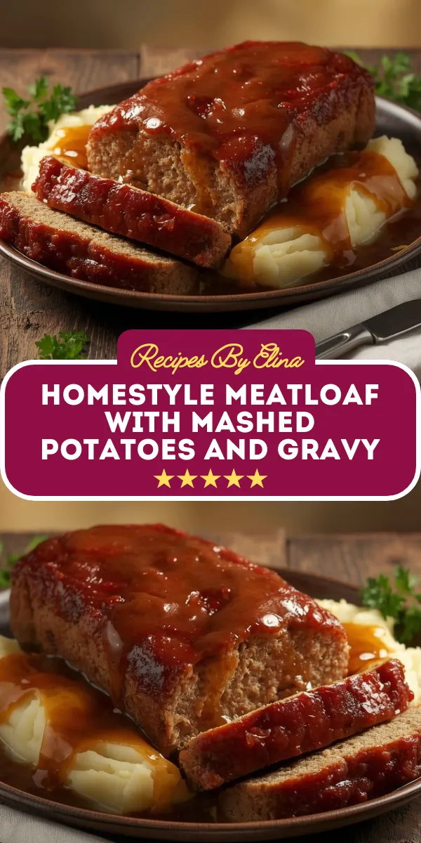 Homestyle Meatloaf with Mashed Potatoes and Gravy