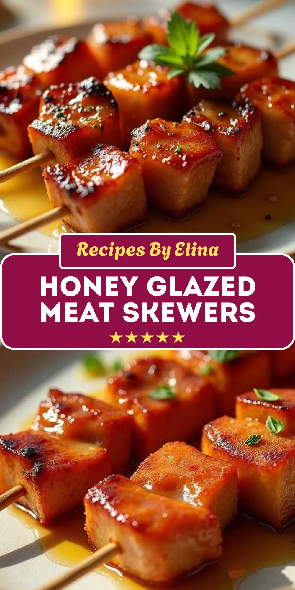 Honey Glazed Meat Skewers