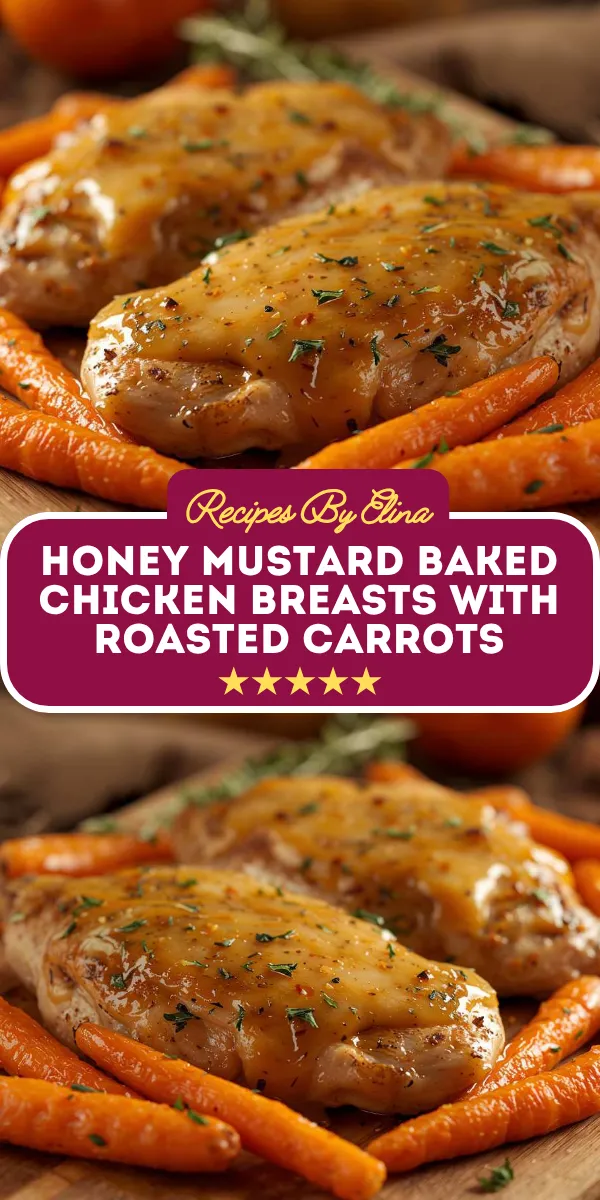 Honey Mustard Baked Chicken Breasts with Roasted Carrots