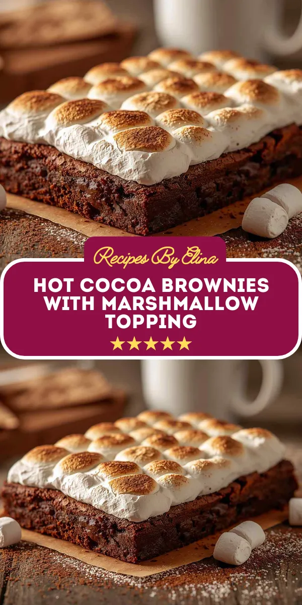 Hot Cocoa Brownies with Marshmallow Topping