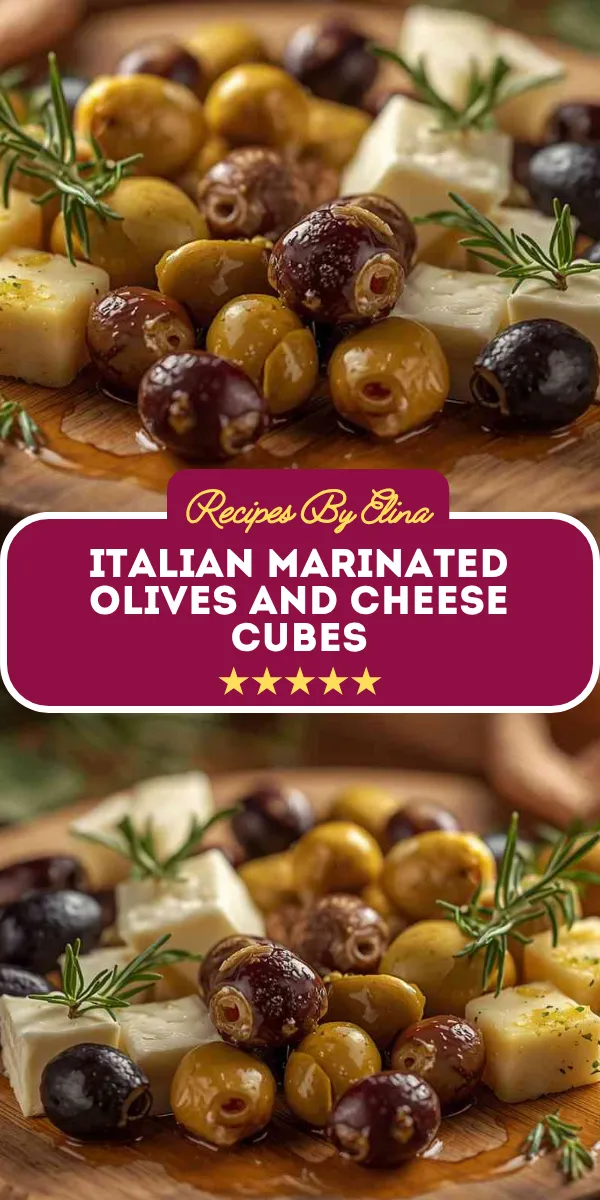 Italian Marinated Olives and Cheese Cubes