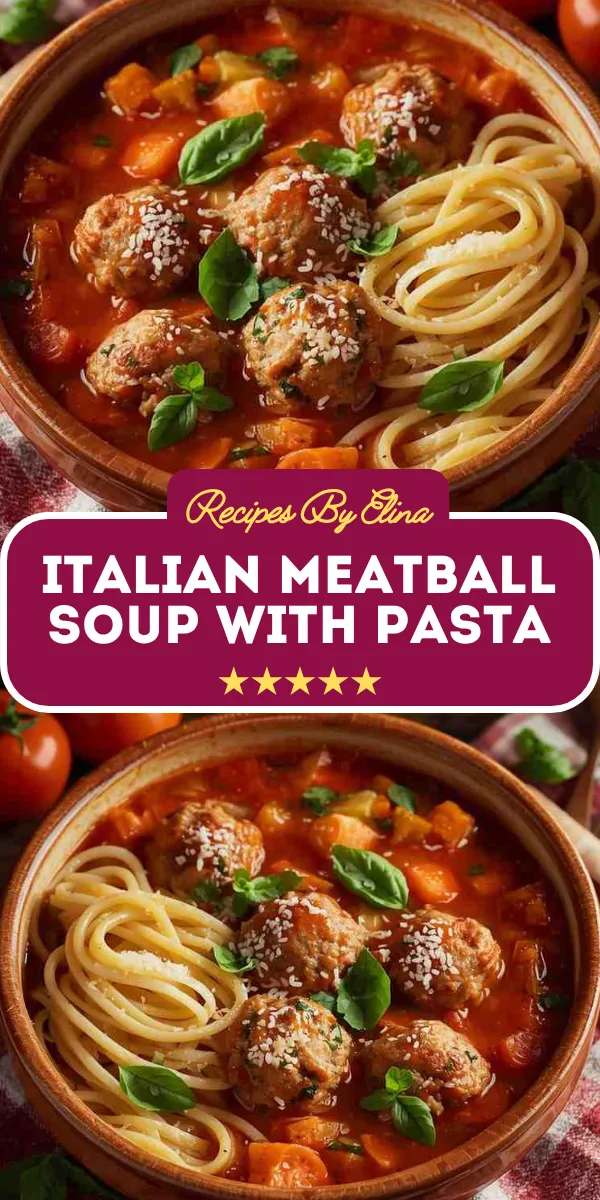 Italian Meatball Soup with Pasta
