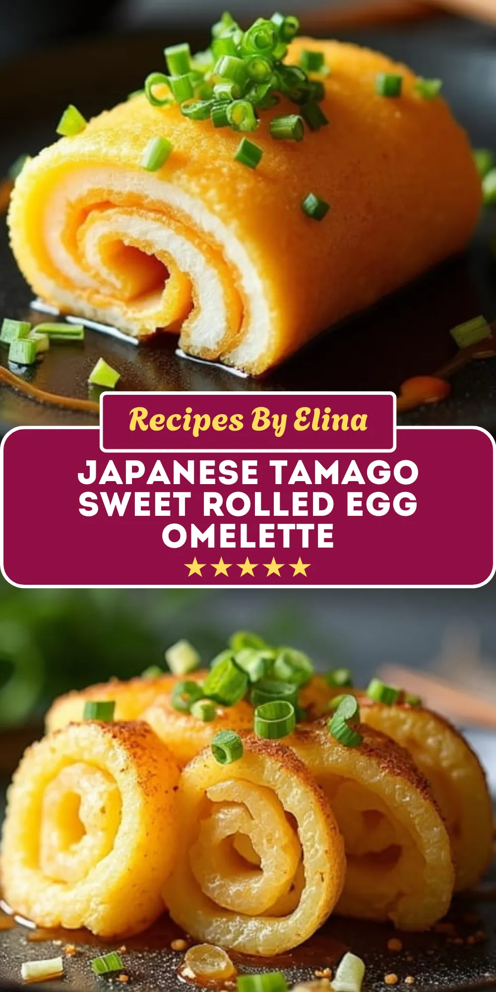 Japanese Tamago Sweet Rolled Egg Omelette