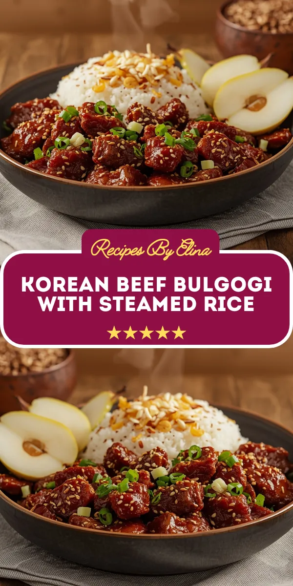 Korean Beef Bulgogi with Steamed Rice