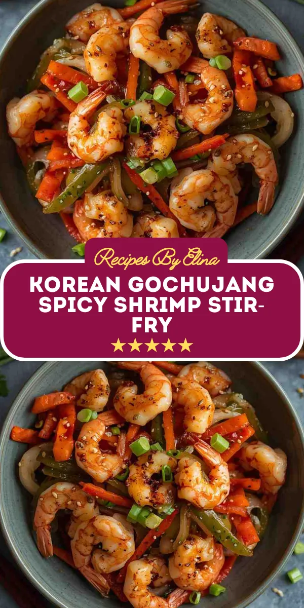 Korean Gochujang Spicy Shrimp Stir-Fry