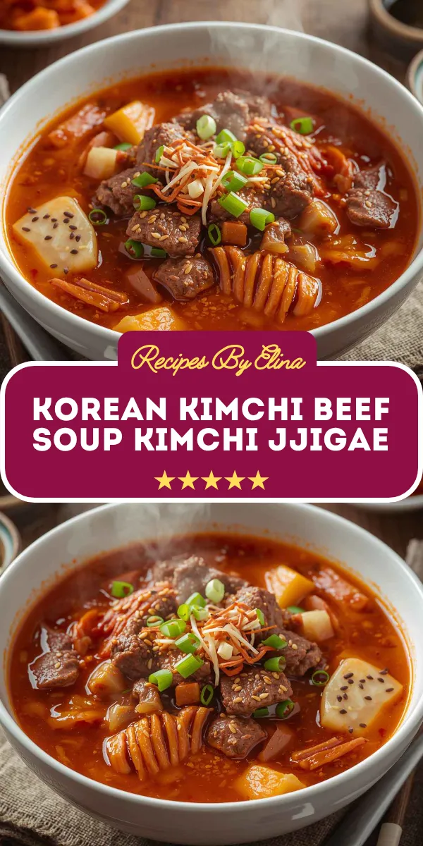 Korean Kimchi Beef Soup Kimchi Jjigae