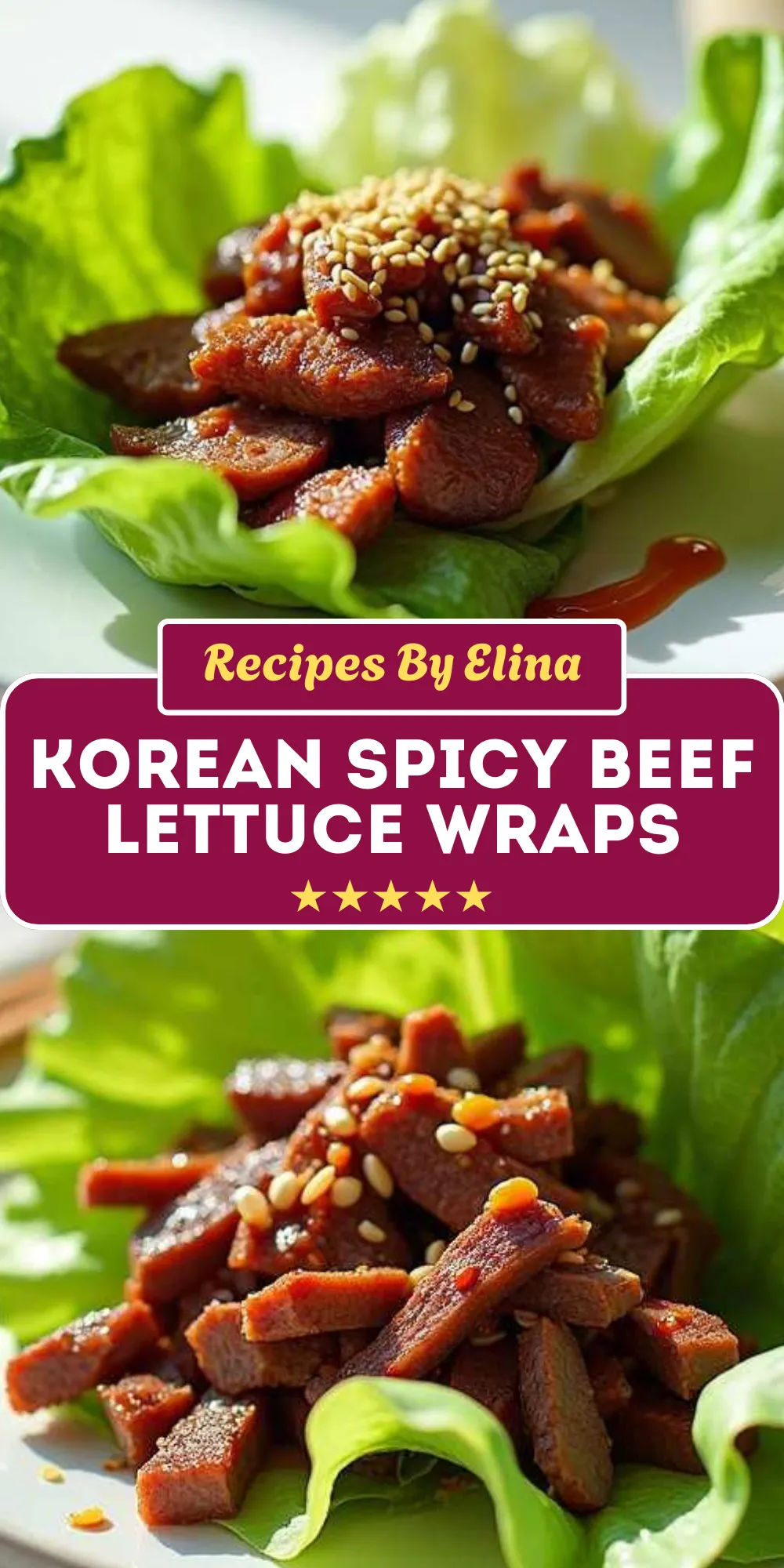 Korean Spicy Beef Lettuce Wraps