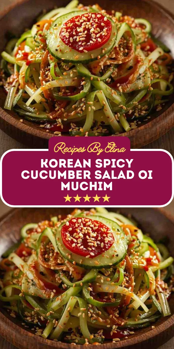 Korean Spicy Cucumber Salad Oi Muchim