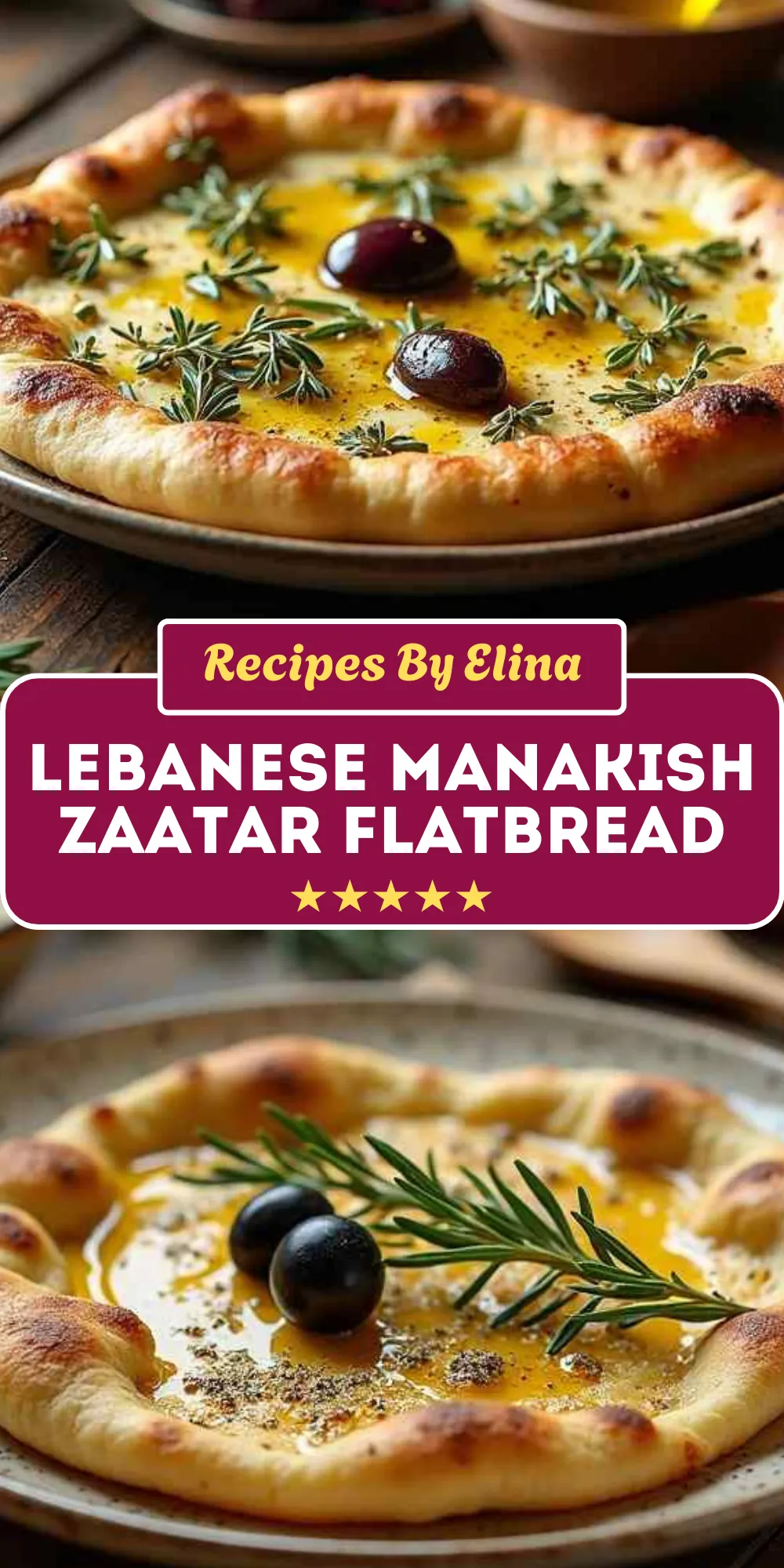 Lebanese Manakish Zaatar Flatbread