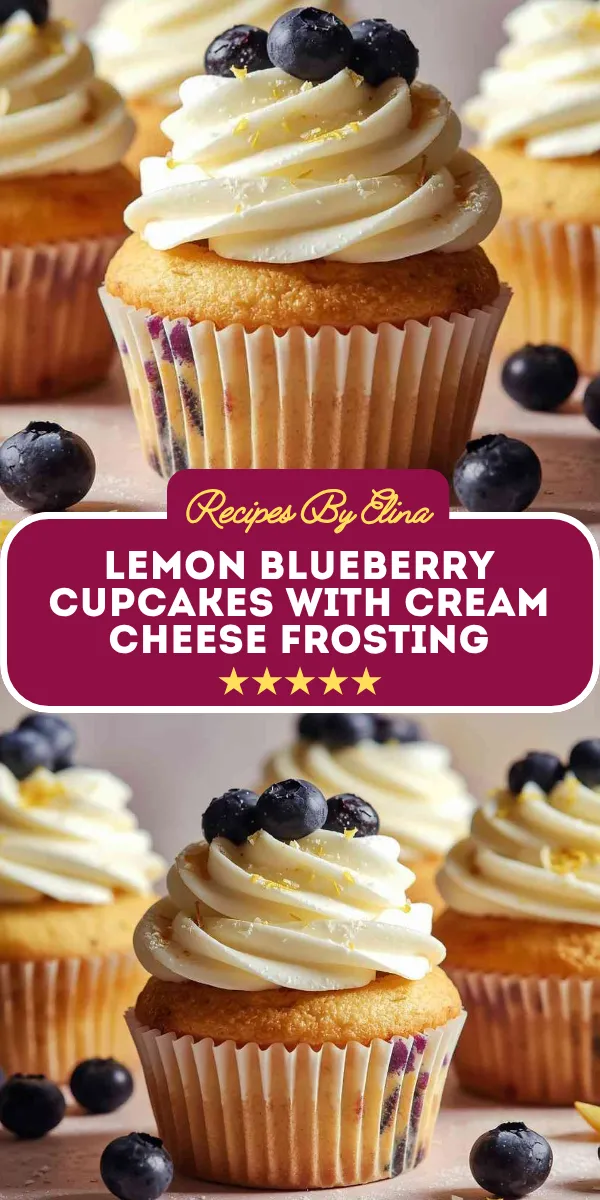 Lemon Blueberry Cupcakes with Cream Cheese Frosting