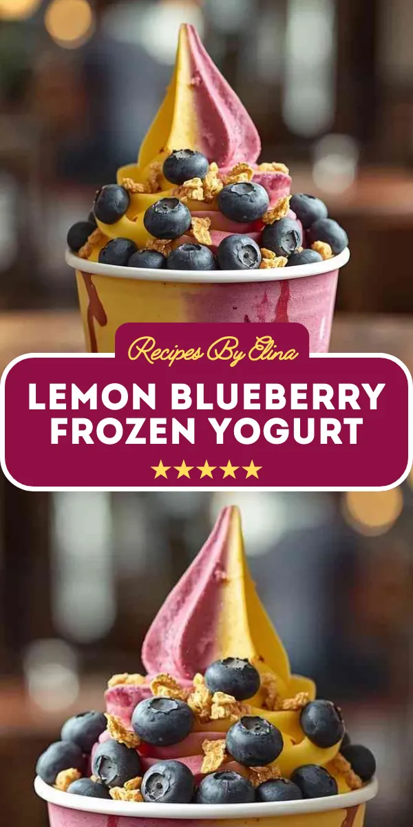 Lemon Blueberry Frozen Yogurt