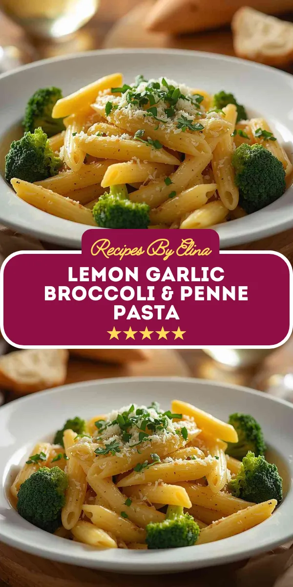 Lemon Garlic Broccoli & Penne Pasta