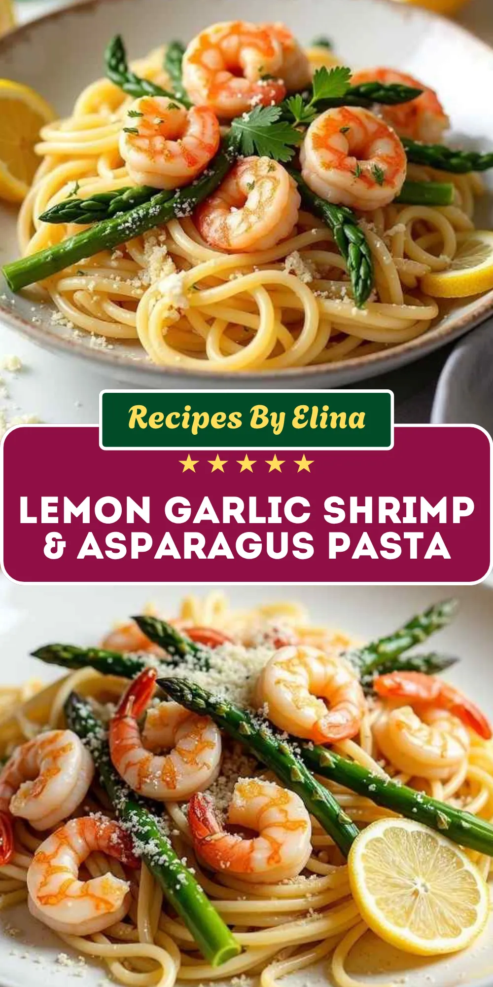 Lemon Garlic Shrimp & Asparagus Pasta
