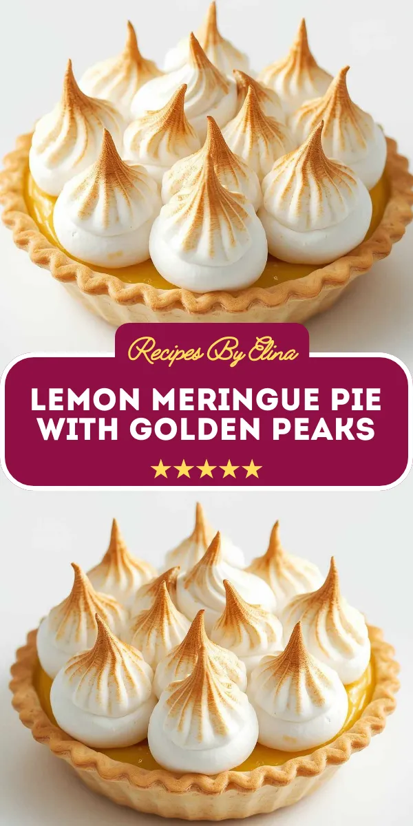 Lemon Meringue Pie with Golden Peaks