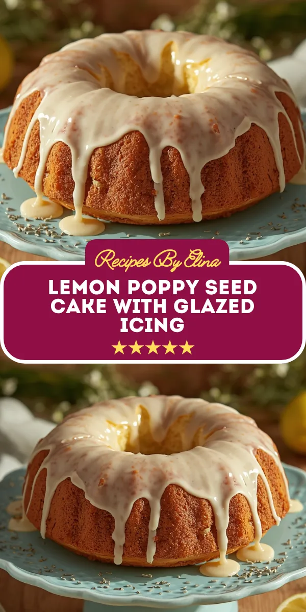 Lemon Poppy Seed Cake with Glazed Icing