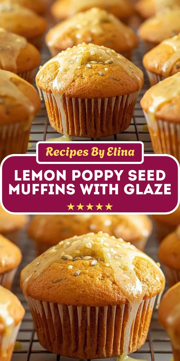 Lemon Poppy Seed Muffins with Glaze