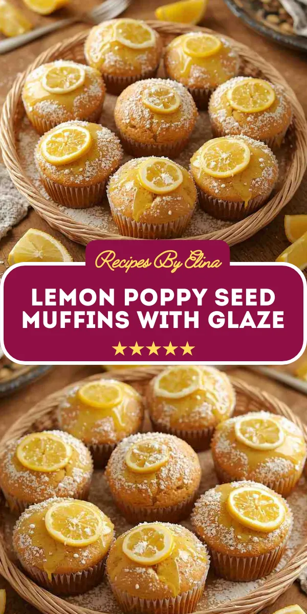 Lemon Poppy Seed Muffins with Glaze