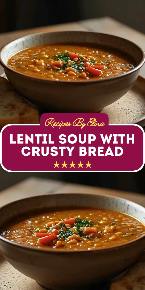 Lentil Soup with Crusty Bread