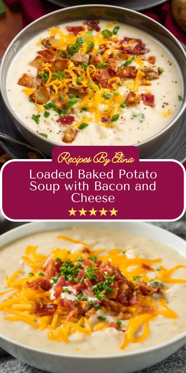 Loaded Baked Potato Soup with Bacon and Cheese