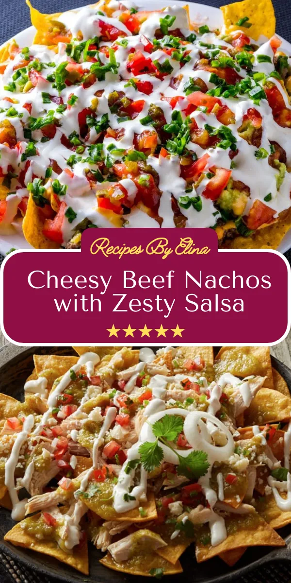 Loaded Beef Nachos with Sour Cream and Salsa