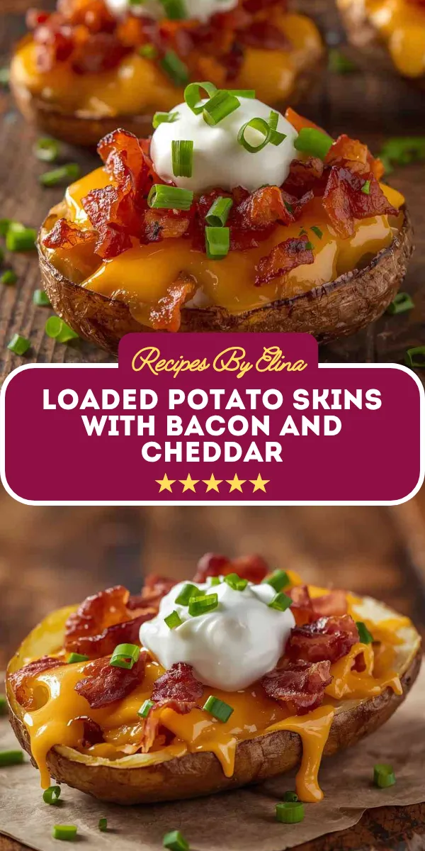 Loaded Potato Skins with Bacon and Cheddar