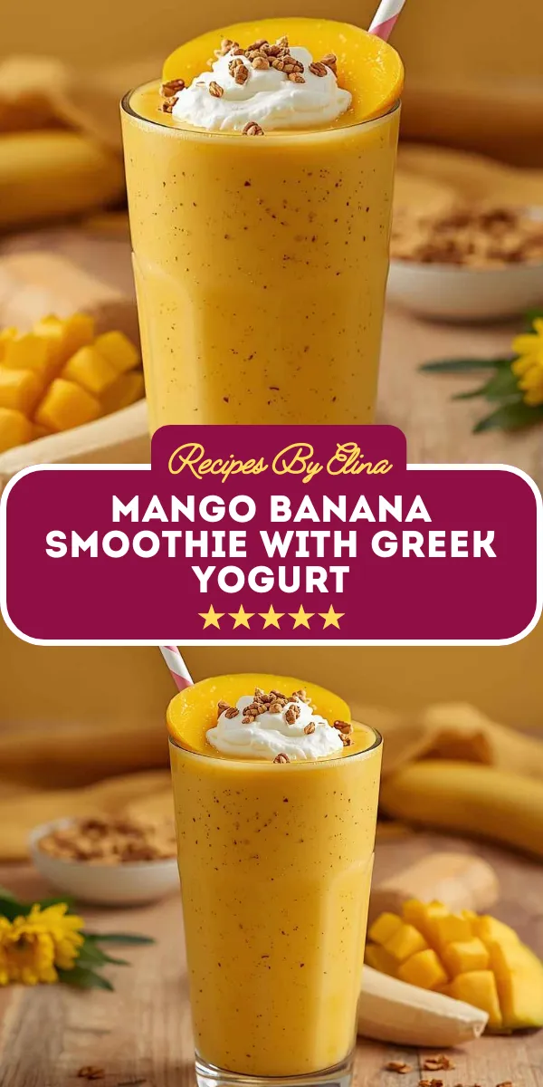 Mango Banana Smoothie with Greek Yogurt