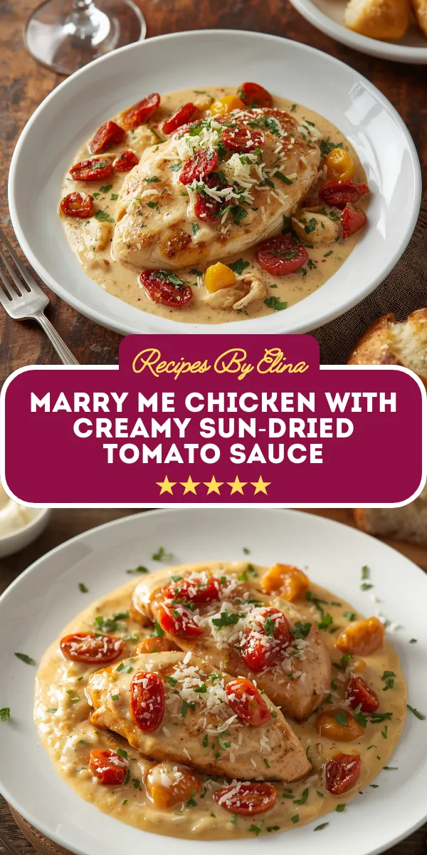 Marry Me Chicken with Creamy Sun-Dried Tomato Sauce
