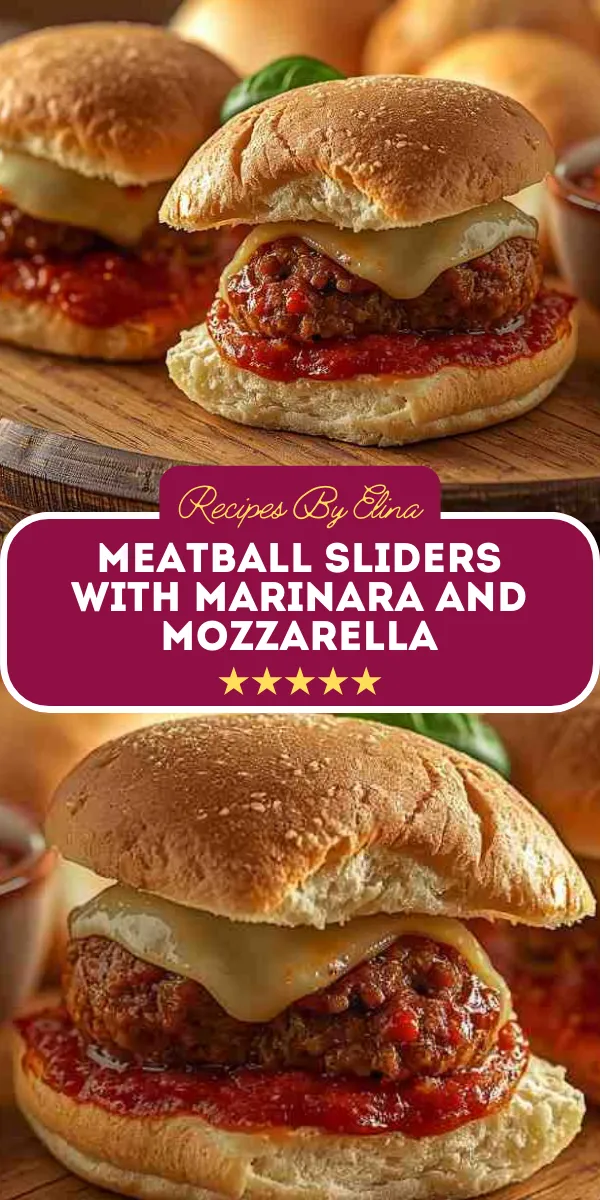Meatball Sliders with Marinara and Mozzarella