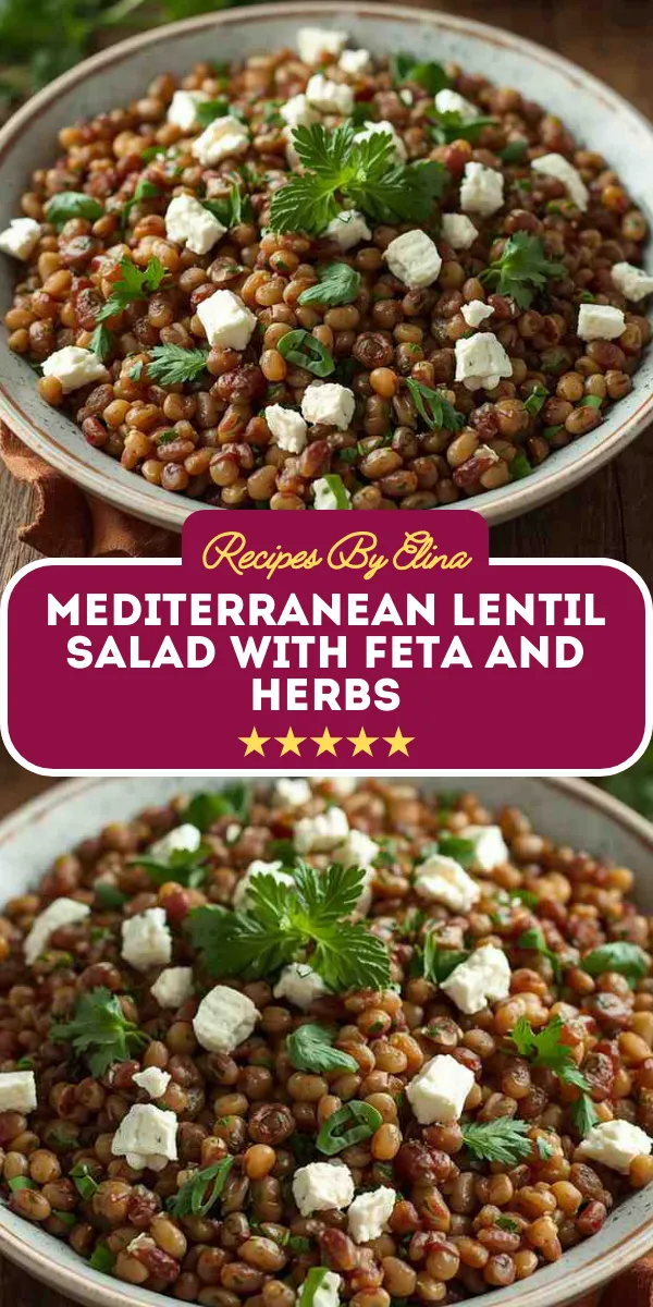 Mediterranean Lentil Salad with Feta and Herbs