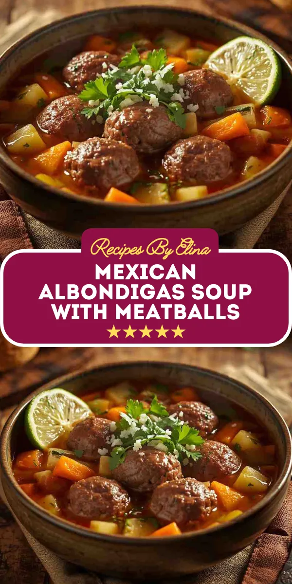 Mexican Albondigas Soup with Meatballs