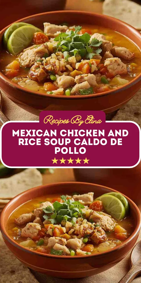 Mexican Chicken and Rice Soup (Caldo de Pollo)