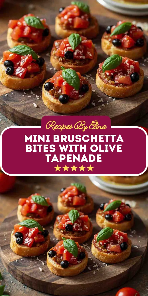 Mini Bruschetta Bites with Olive Tapenade